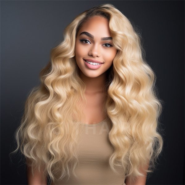 Inches X Lace Front Human Hair Blonde Body Wave Glueless