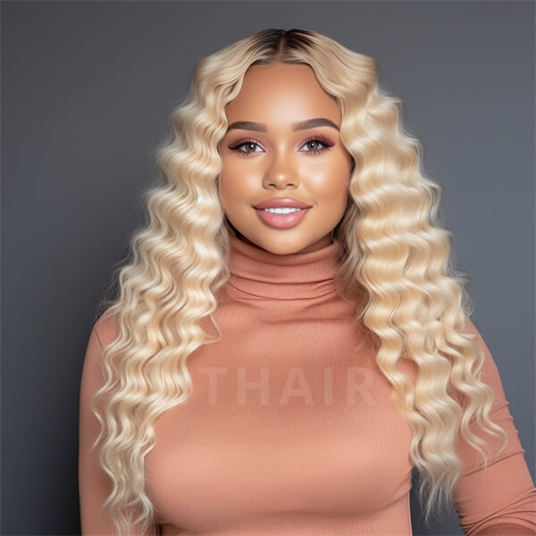 Human Hair #613 Deep Wave Bulk Hair Extensions for Braiding - GitHair